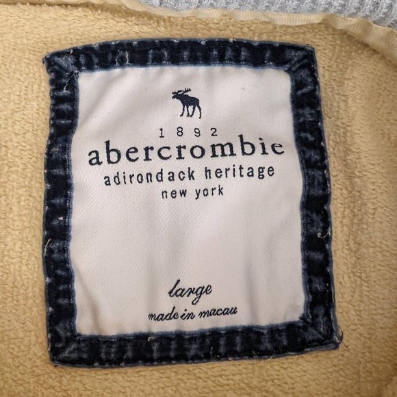 Abercrombie Kids Yellow and Grey Hoodie Adirondack Heritage New York - Picture 16 of 16